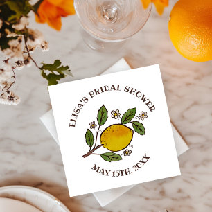 Lovely Lemons BRIDAL SHOWER Rustic CUSTOM Napkins