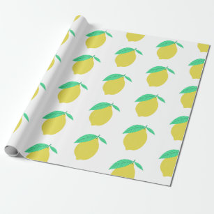 Geometric Lemon Yellow Wrapping Paper