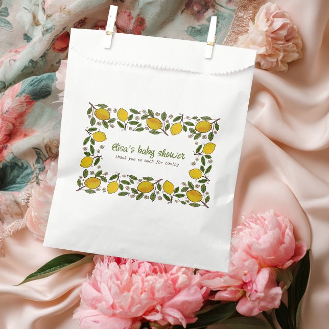 Lovely Lemons Rustic CUSTOM BABY SHOWER Favor Bag (Lovely Lemons Rustic CUSTOM BABY SHOWER Favor Bag
)