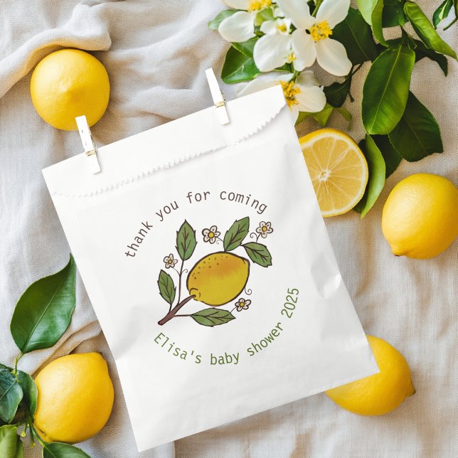Lovely Lemons Rustic CUSTOM BABY SHOWER Favor Bag (Lovely Lemons Rustic CUSTOM BABY SHOWER Favor Bag
)