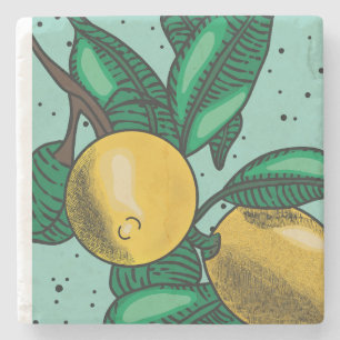 Lovely Lemons Stone Coaster