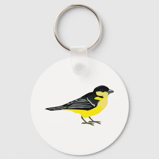 Lovely Lesser Goldfinch Keychain (Front)