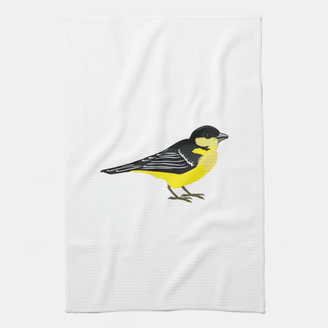 Lovely Lesser Goldfinch Kitchen Towel (Vertical)