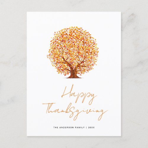 Lovely lettering happy thanksgiving holiday card