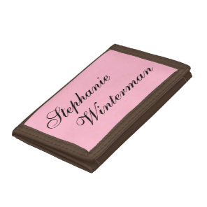 Lovely Letters with Pink Tri-fold Wallet