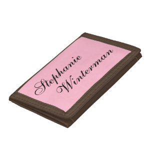 Lovely Letters with Pink Tri-fold Wallet