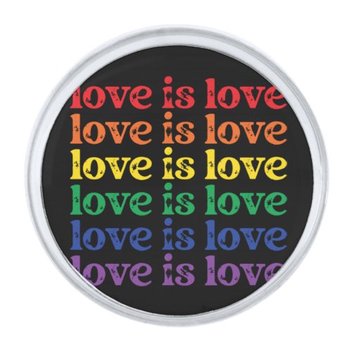 Lovely LGBT Gay Pride Heartbeat Lesbian Gays Love  Silver Finish Lapel Pin