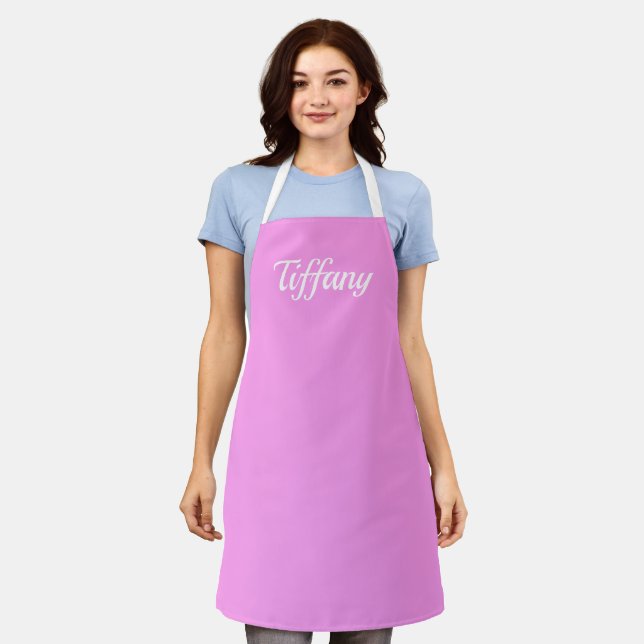 Lovely Light Purple and white typography Apron (Worn)