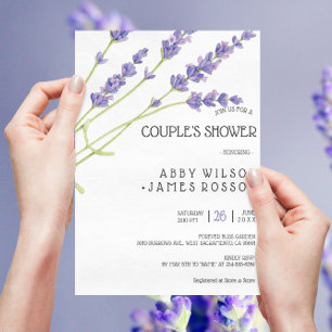 Lovely Light Purple Lavender Wedding Shower Invite