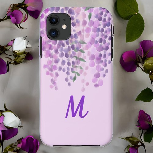 Lovely Light Purple Watercolor Look Wisteria iPhone 11 Case