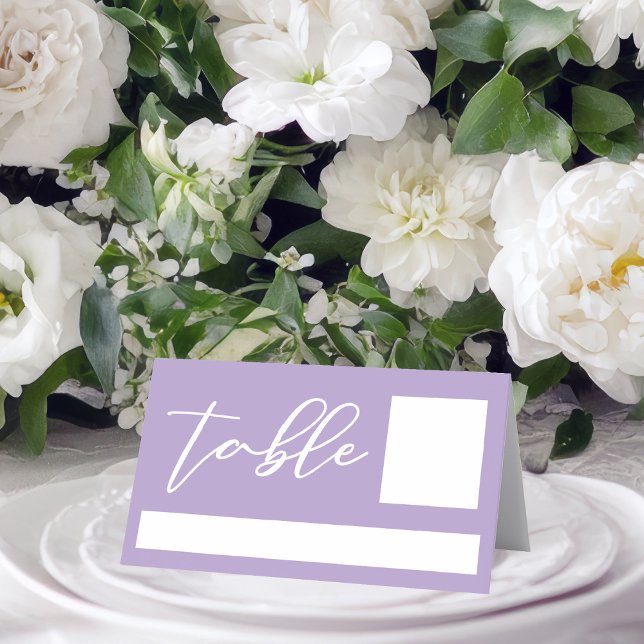Lovely Lilac Purple White Personalized Wedding Place Card (Creator Uploaded)