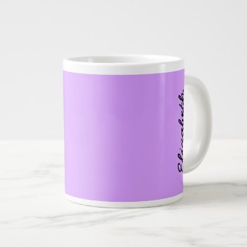 Lovely Lilac Solid Color Large Coffee Mug by SimplyColor at Zazzle