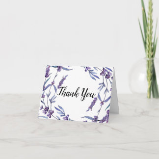 Lovely Lilac Watercolor Elegant Summer Thank You