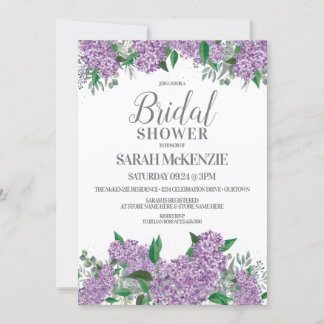 Lovely Lilacs Bridal Shower Invitation