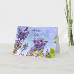 Lovely Lilacs Happy Birthday Card