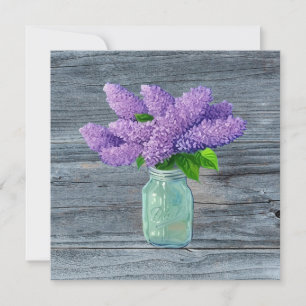 Lovely Lilacs In Rustic Mason Jar