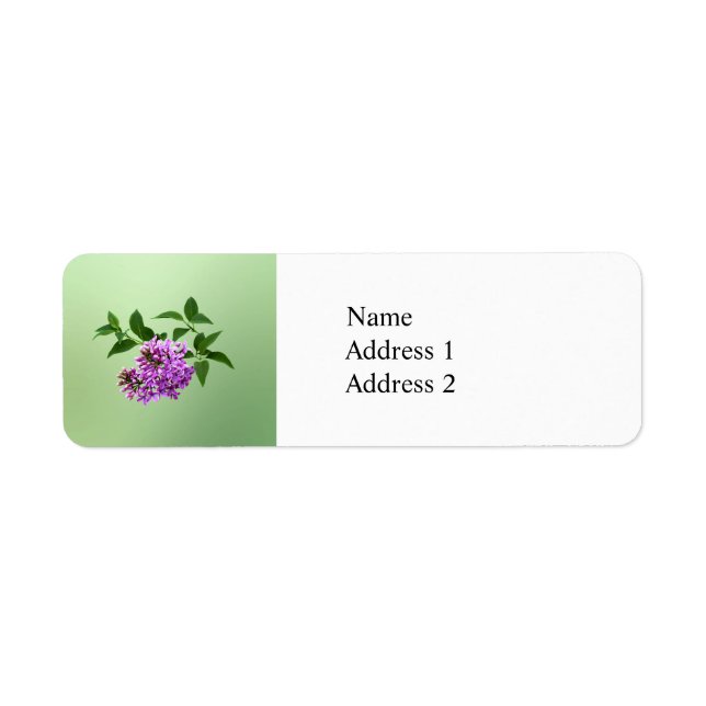 Lovely Lilacs Label (Front)