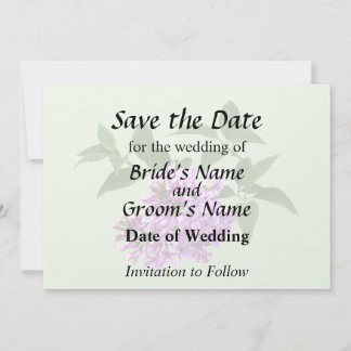 Lovely Lilacs Save The Date