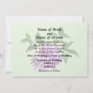 Lovely Lilacs Wedding Supplies Invitation