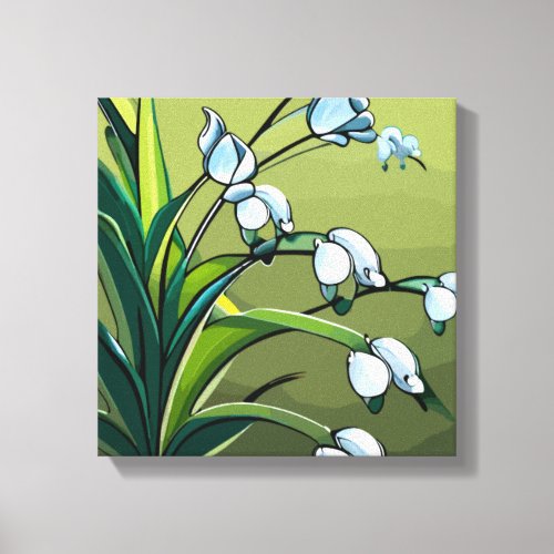 Lovely Lily Delicate Dance of Springtime Serenity Canvas Print
