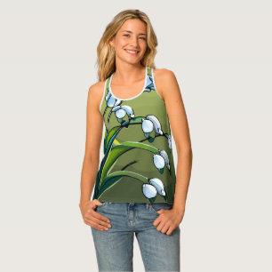 Lovely Lily: Delicate Dance of Springtime Serenity Tank Top