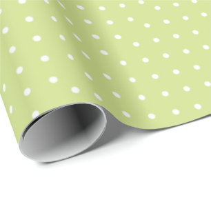 Lovely Lime Green Polka Dots Wrapping Paper