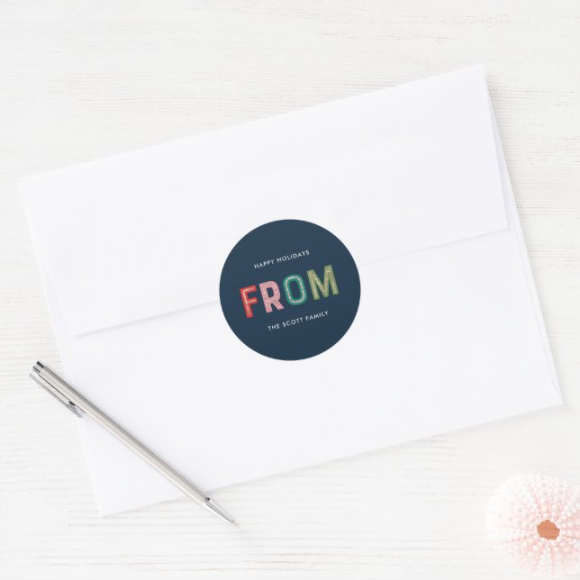 Lovely Lines Holiday Christmas Sticker (Envelope)