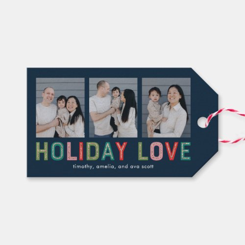 Lovely Lines Holiday Photo Christmas Gift Tags