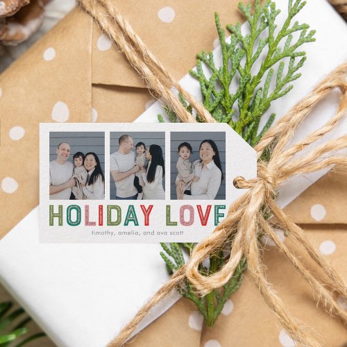 Lovely Lines Holiday Photo Christmas Gift Tags