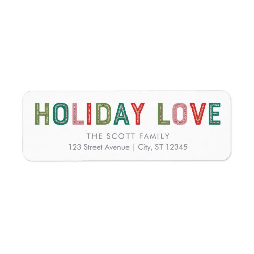 Lovely Lines Holiday Return Address Labels