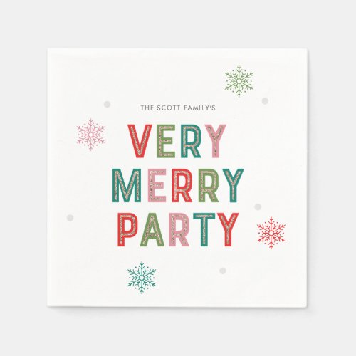 Lovely Lines Merry and Bright Holiday Napkins