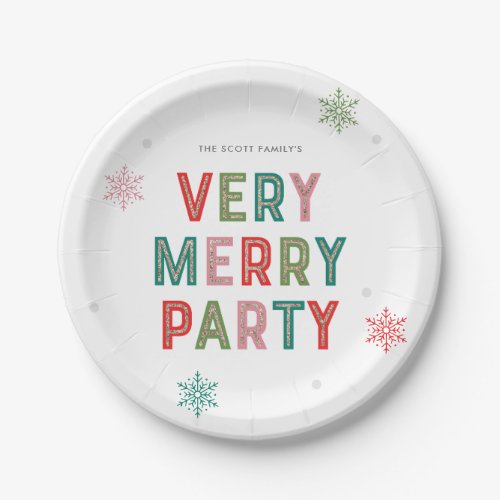 Lovely Lines Merry and Bright Holiday Party Plates