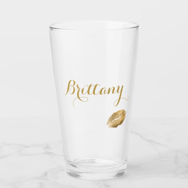 Lovely Lips Personalize Glass (Front)