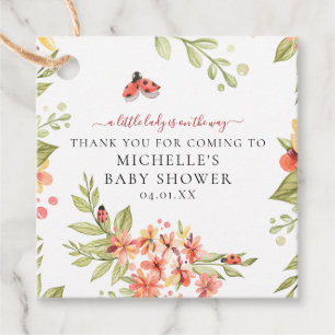 Lovely Little Ladybug Baby Shower Birthday Favor Tags