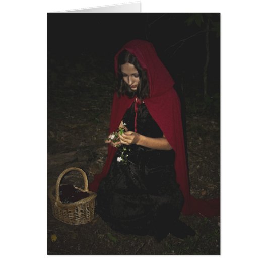 Lovely Little Red Riding Hood Card (Blank) (Front)