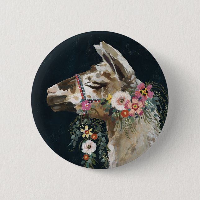 Lovely Llama Button (Front)