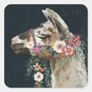 Lovely Llama Square Sticker