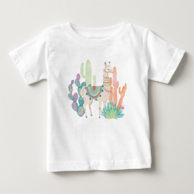 Lovely Llamas II Baby T-Shirt (Front)