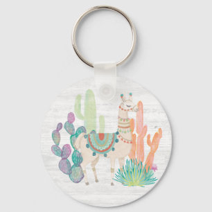 Lovely Llamas II Keychain