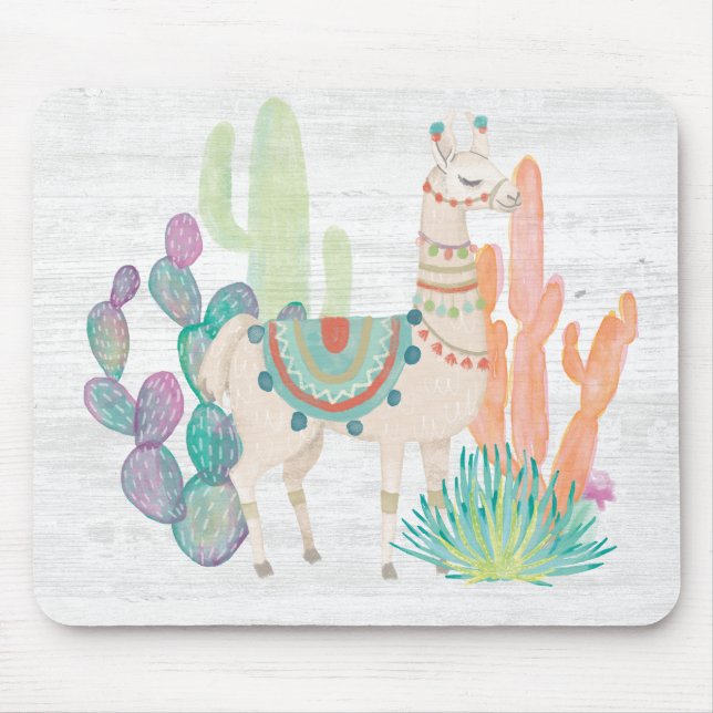 Lovely Llamas II Mouse Pad (Front)