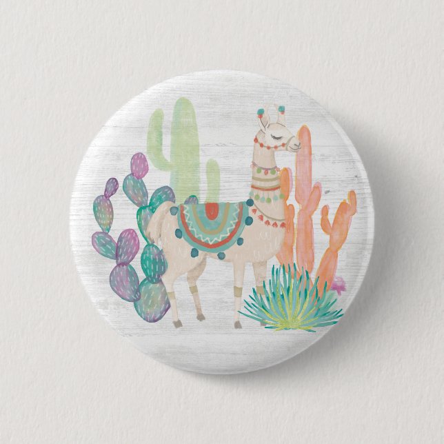 Lovely Llamas II Pinback Button (Front)