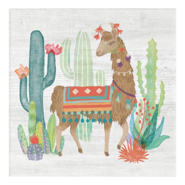 Lovely Llamas III Acrylic Print (Front)