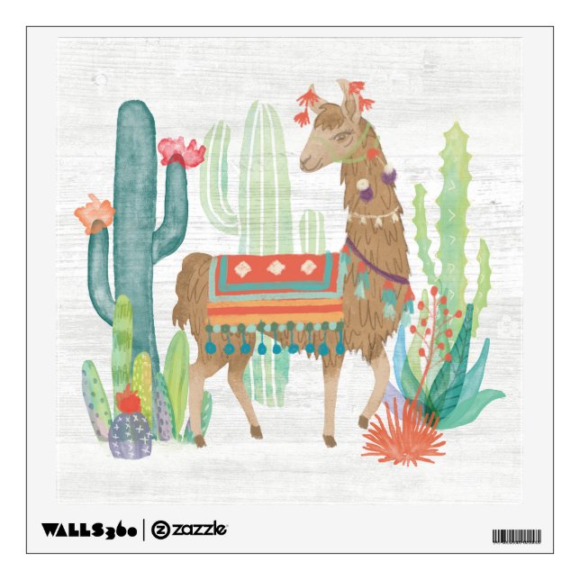 Lovely Llamas III Wall Sticker (Front)