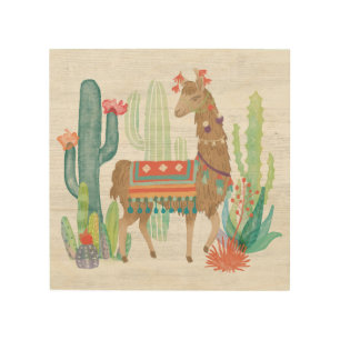 Lovely Llamas III Wood Wall Decor