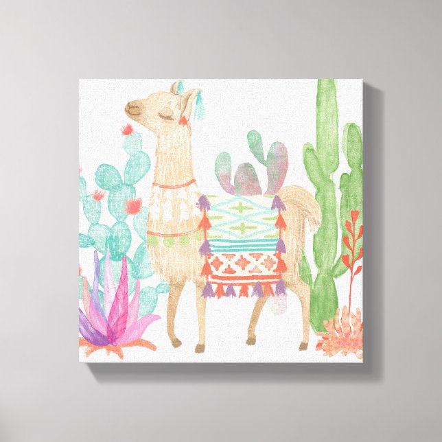 Lovely Llamas IV Canvas Print (Front)