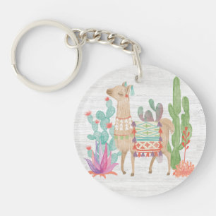 Lovely Llamas IV Keychain