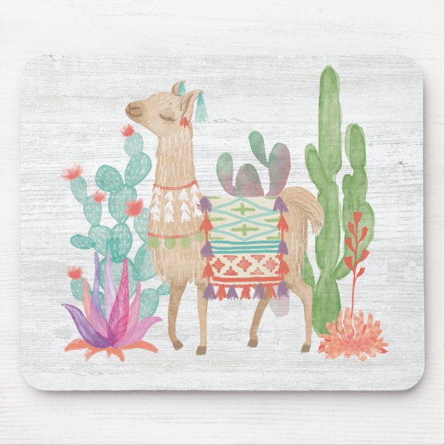 Lovely Llamas IV Mouse Pad (Front)