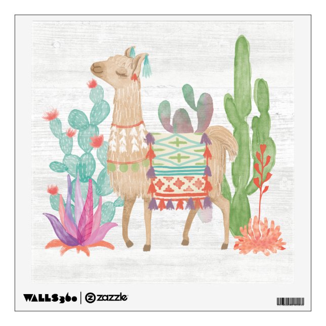 Lovely Llamas IV Wall Sticker (Front)