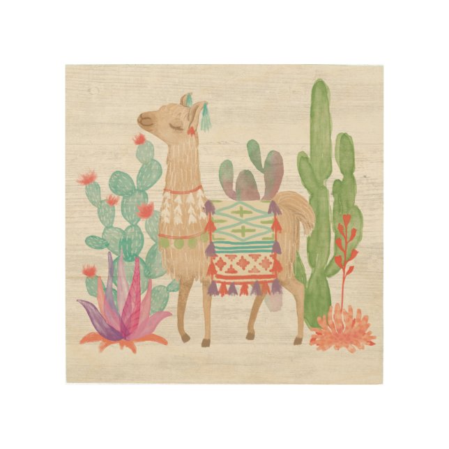 Lovely Llamas IV Wood Wall Decor (Front)