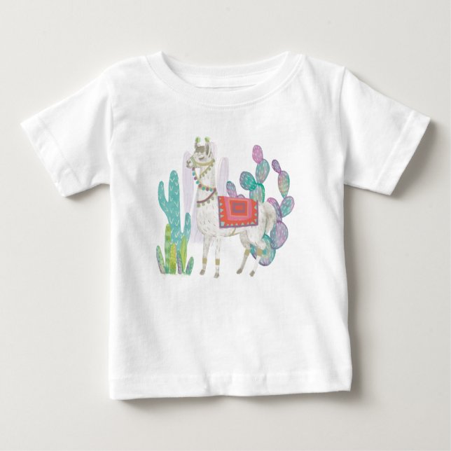 Lovely Llamas V Baby T-Shirt (Front)